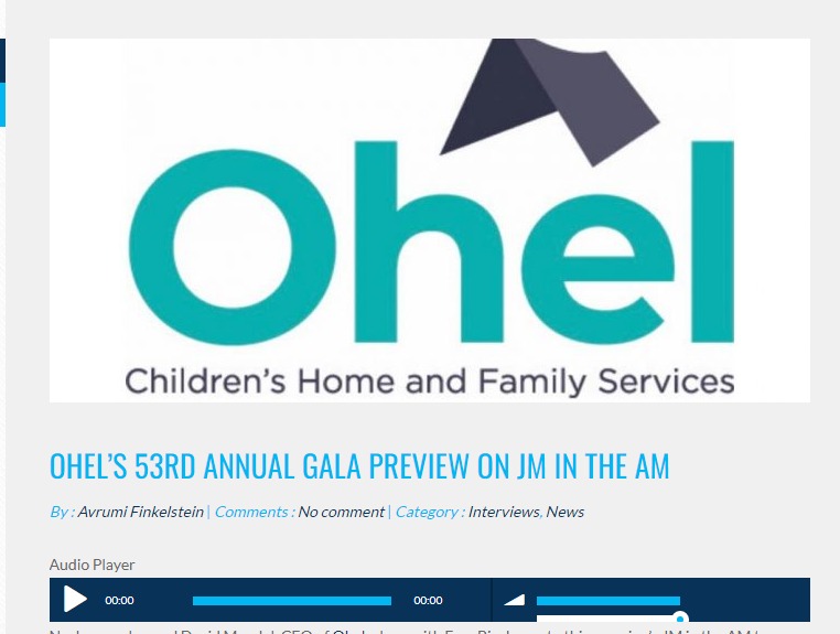 OHEL’S 53RD ANNUAL GALA PREVIEW ON JM IN THE AM