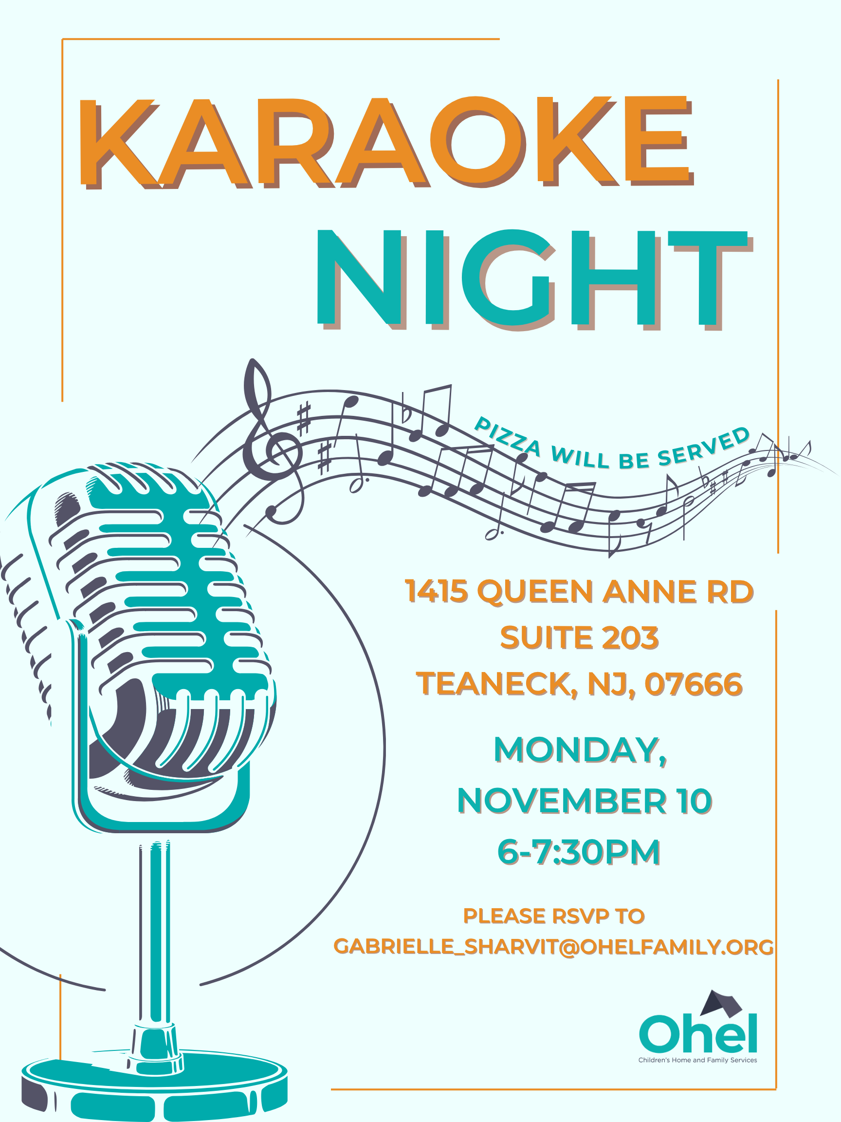 Event flyer for karaoke night.